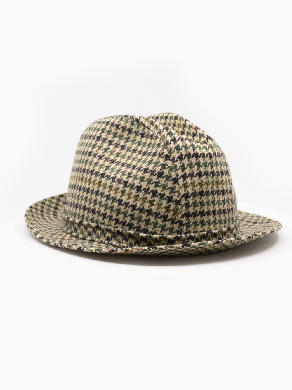 BILTMORE Canada Tweed Fedora Hat Men’s Size 7⅜ Classic Houndstooth Trilby
